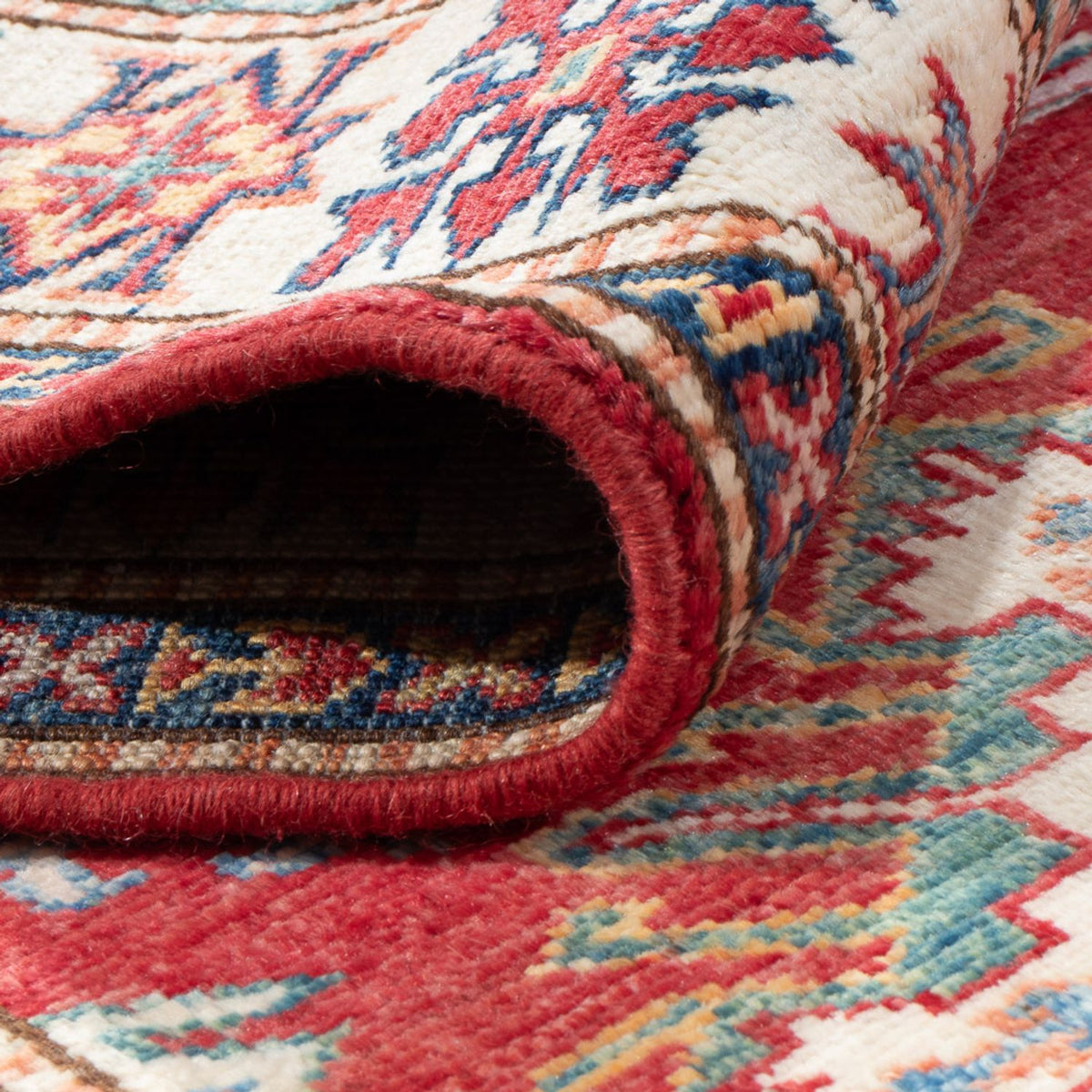 Tapis de couloir Tapis Ziegler - Kazak - 190 x 73 cm - rouge clair