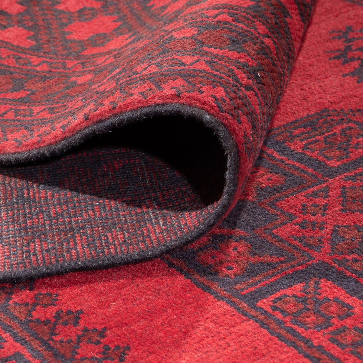 Tapis afghan - Filpa - 401 x 309 cm - rouge