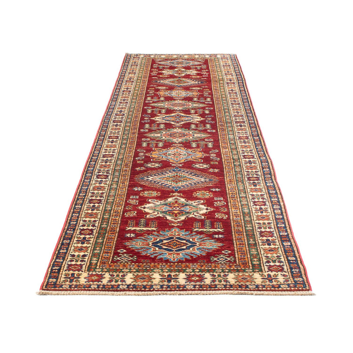 Tapis de couloir Tapis Ziegler - Kazak - 395 x 87 cm - rouge