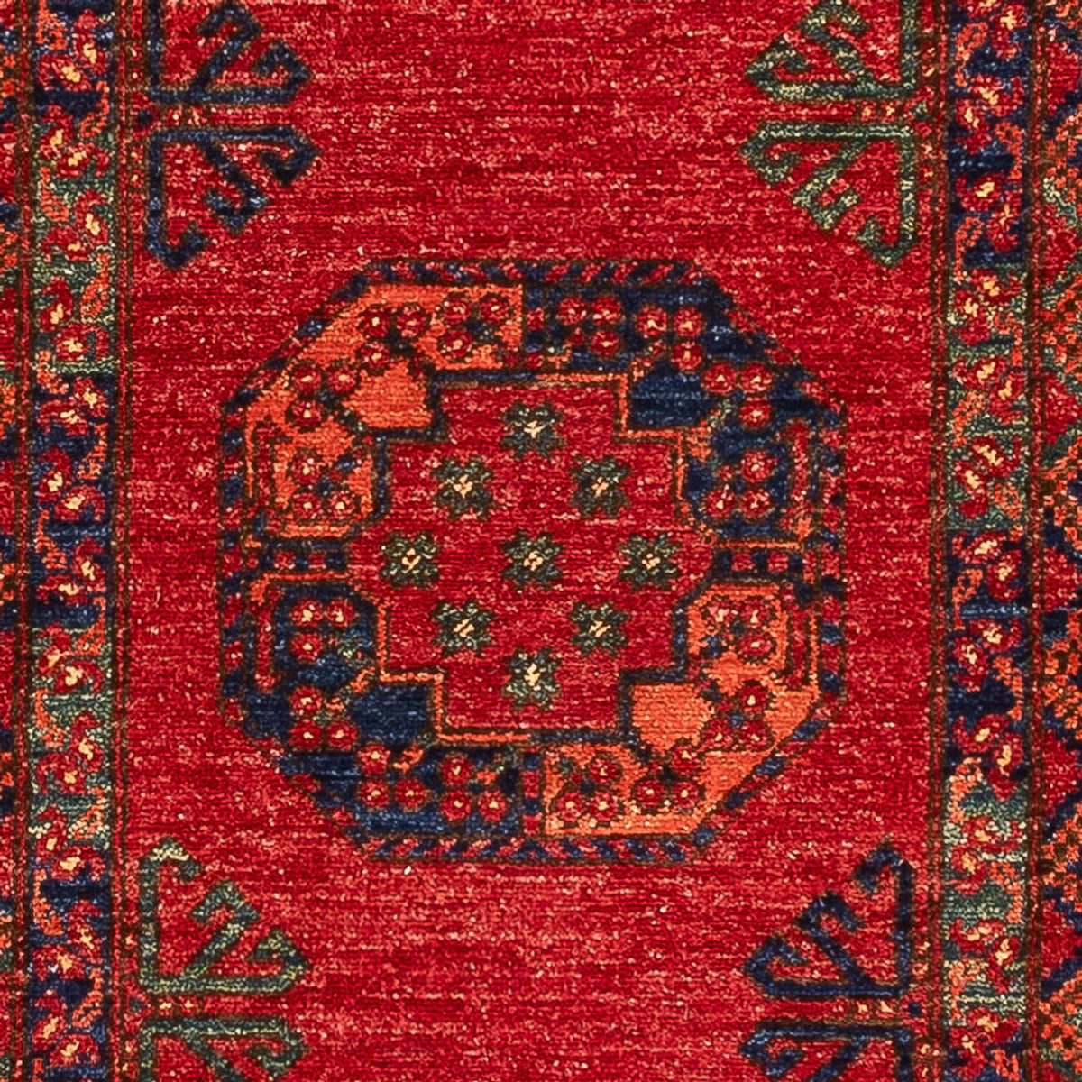 Tapis de couloir Tapis afghan - 368 x 85 cm - rouge