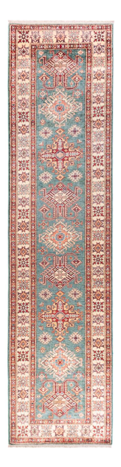 Tapis de couloir Tapis Ziegler - Kazak - 326 x 80 cm - turquoise