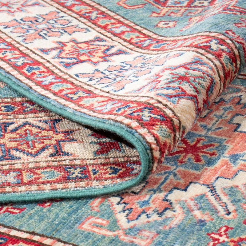 Tapis de couloir Tapis Ziegler - Kazak - 326 x 80 cm - turquoise