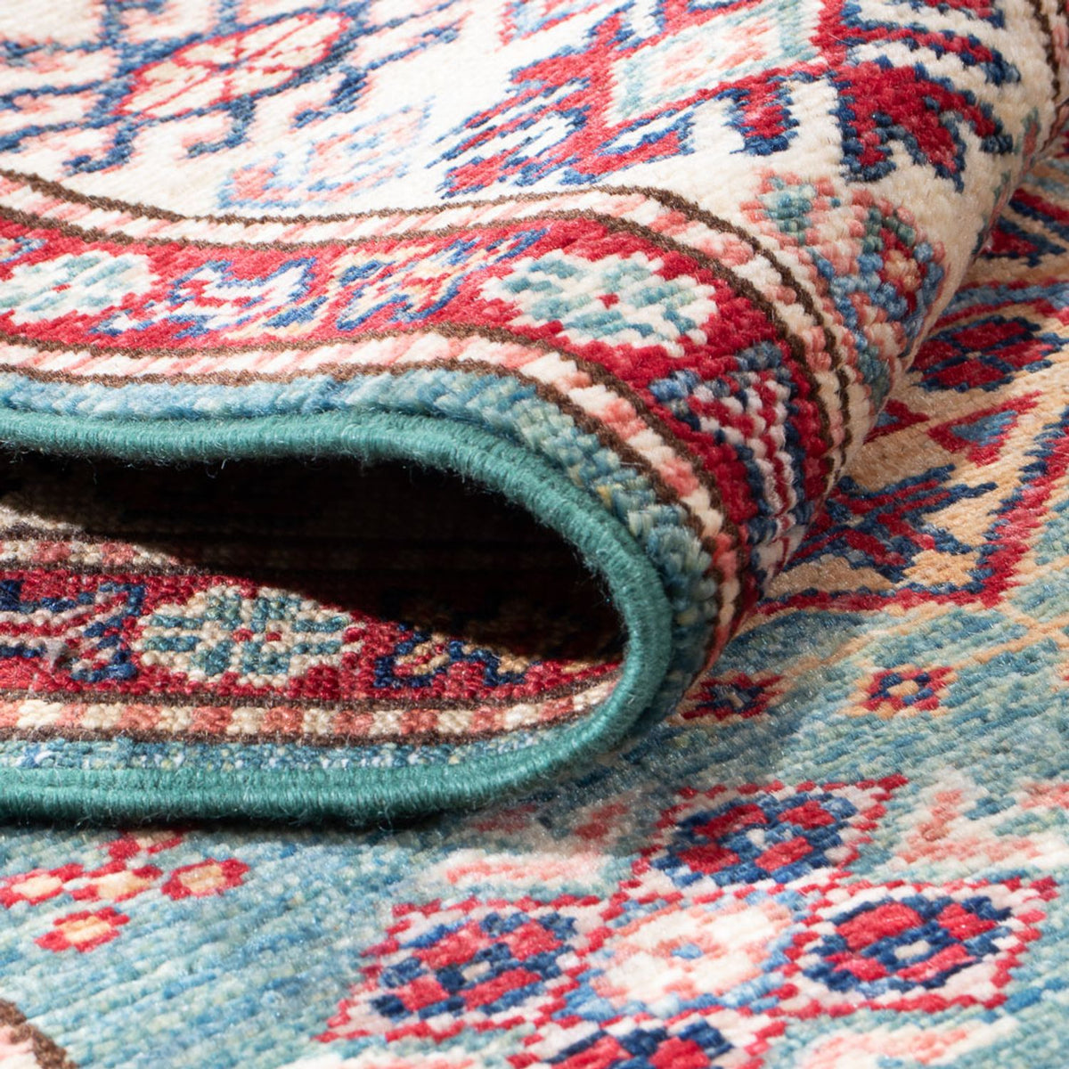 Tapis de couloir Tapis Ziegler - Kazak - 294 x 84 cm - turquoise