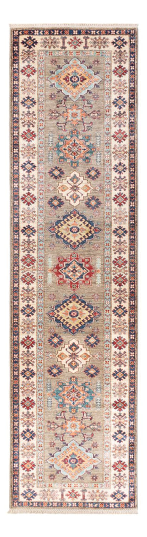 Tapis de couloir Tapis Ziegler - Kazak - 317 x 81 cm - gris clair