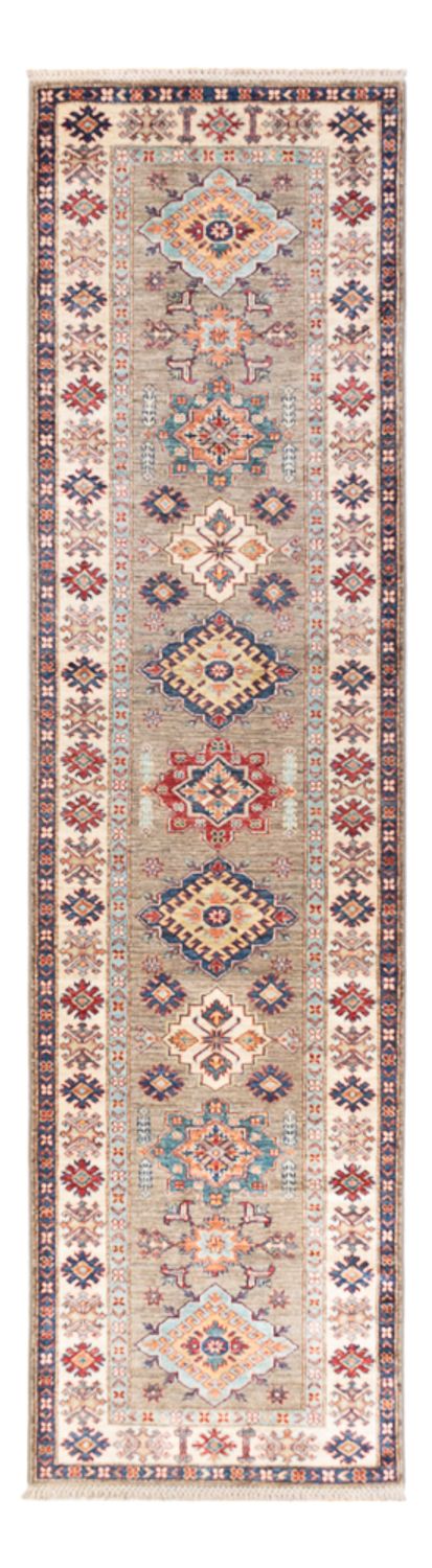 Tapis de couloir Tapis Ziegler - Kazak - 317 x 81 cm - gris clair