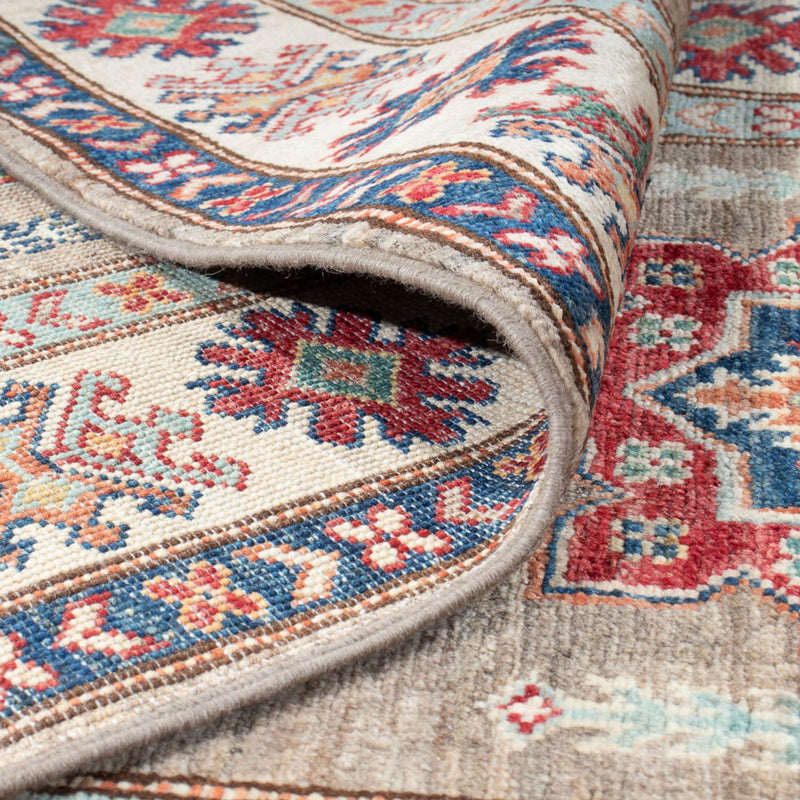 Tapis de couloir Tapis Ziegler - Kazak - 305 x 83 cm - gris clair