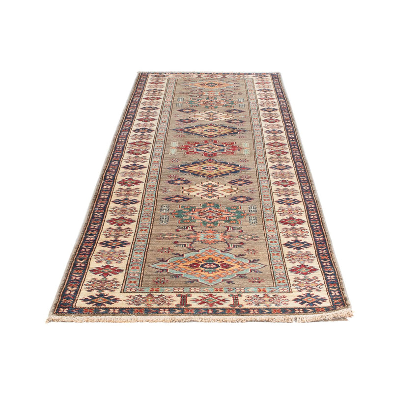 Tapis de couloir Tapis Ziegler - Kazak - 305 x 83 cm - gris clair