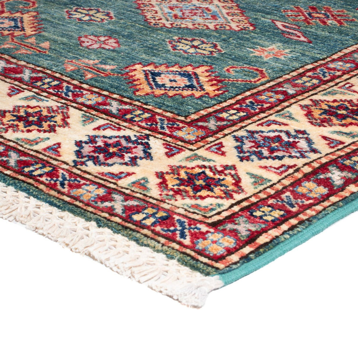 Tapis de couloir Tapis Ziegler - Kazak - 303 x 80 cm - turquoise