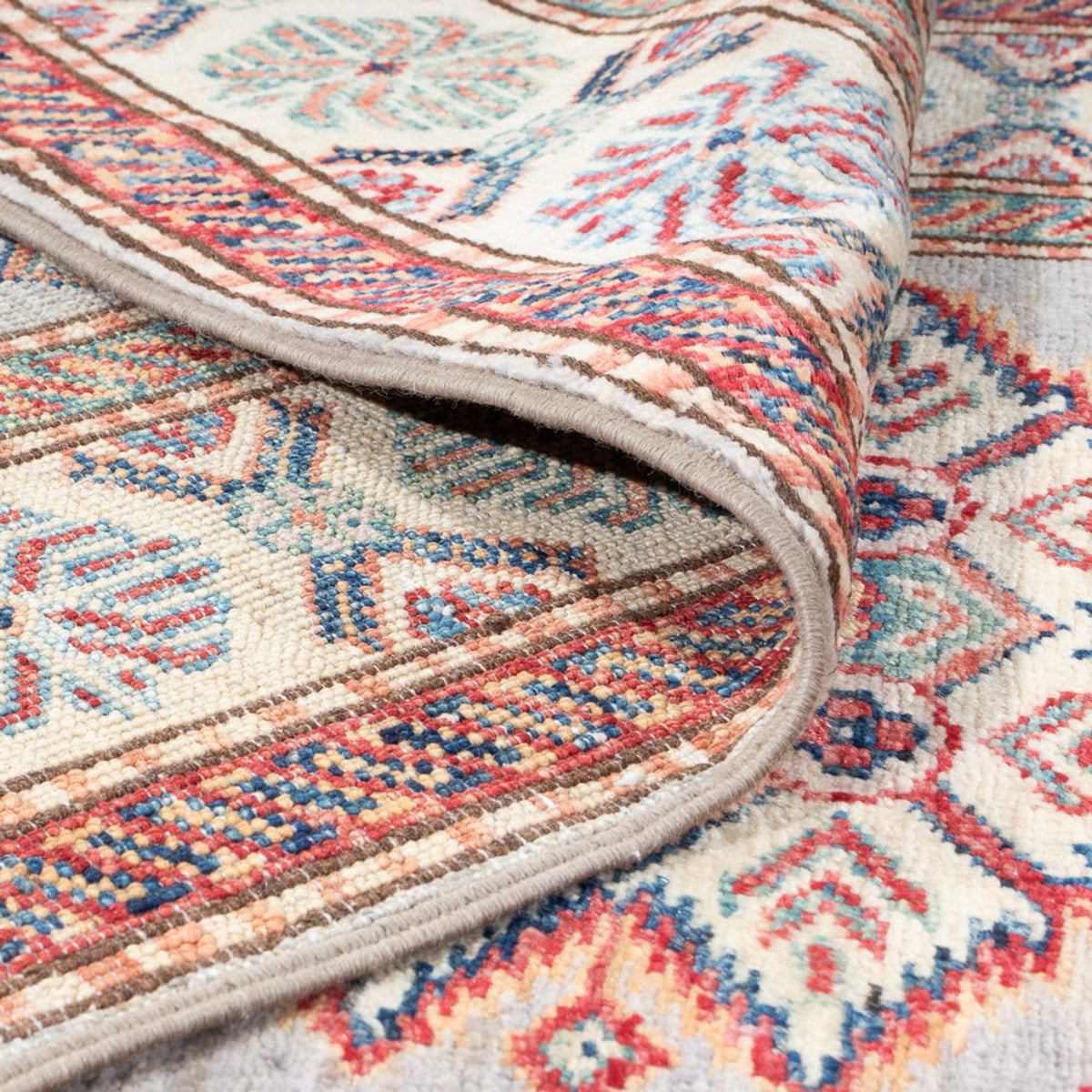 Tapis de couloir Tapis Ziegler - Kazak - 305 x 80 cm - marron clair