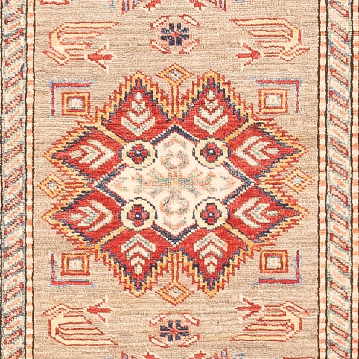Tapis de couloir Tapis Ziegler - Kazak - 293 x 81 cm - beige foncé