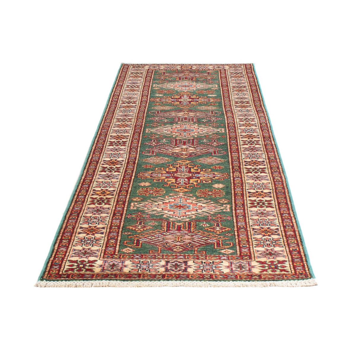 Tapis de couloir Tapis Ziegler - Kazak - 297 x 80 cm - vert