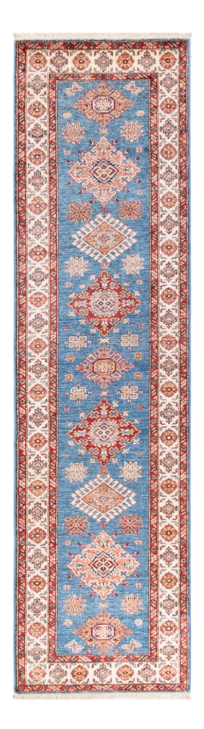 Tapis de couloir Tapis Ziegler - Kazak - 305 x 79 cm - bleu