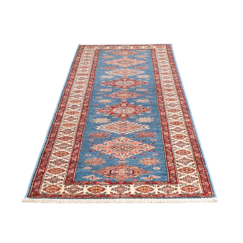 Tapis de couloir Tapis Ziegler - Kazak - 305 x 79 cm - bleu