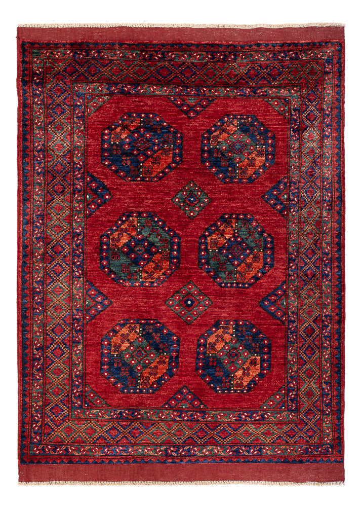 Tapis afghan - Kunduz - 199 x 149 cm - rouge