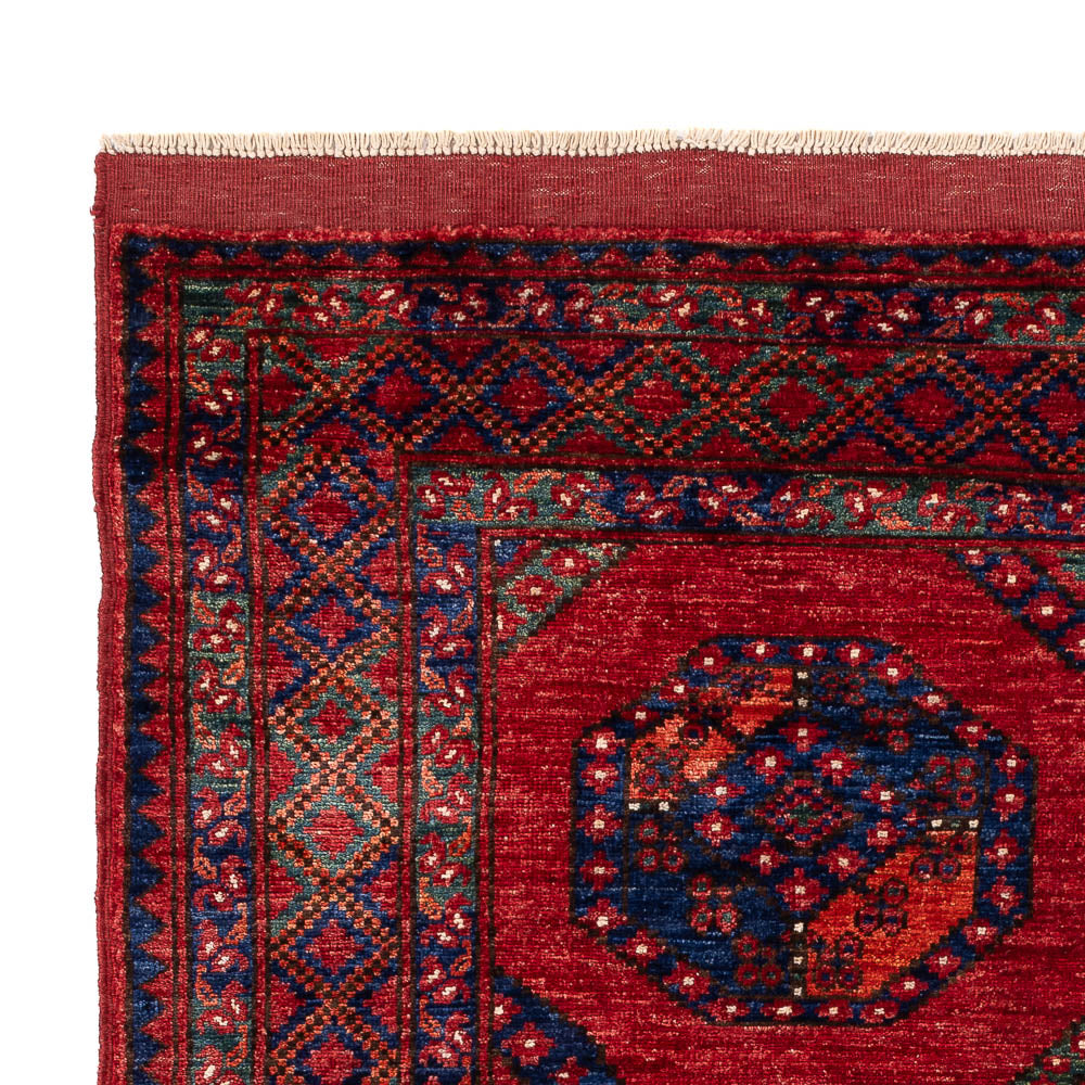 Tapis afghan - Kunduz - 199 x 149 cm - rouge