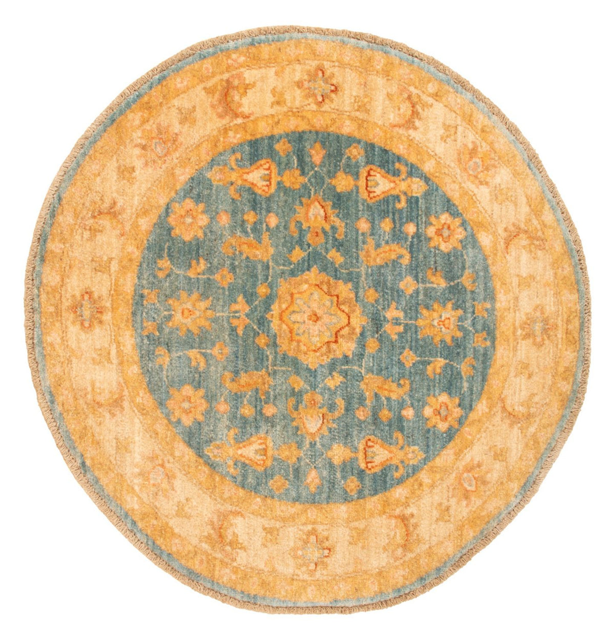 Tapis Ziegler ronde - 96 x 99 cm - bleu