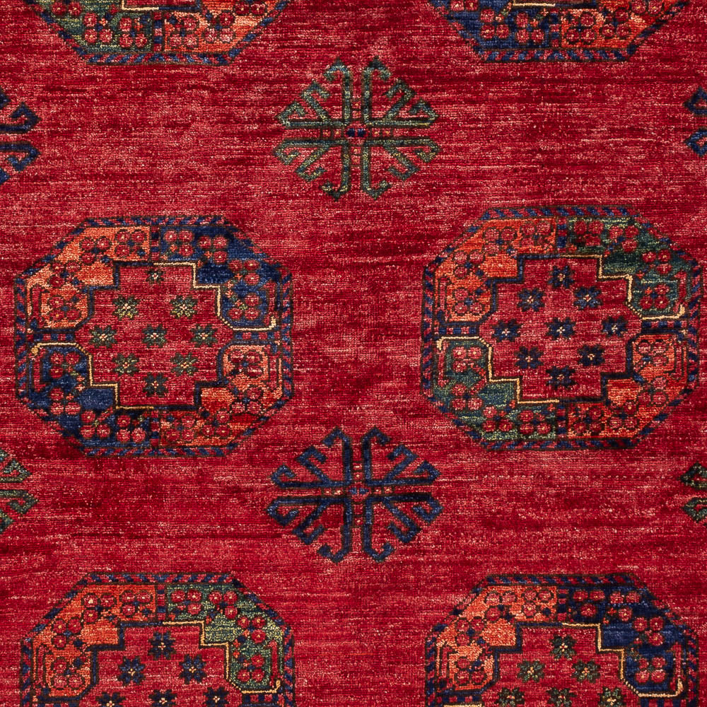 Tapis afghan - Kunduz - 194 x 156 cm - rouge