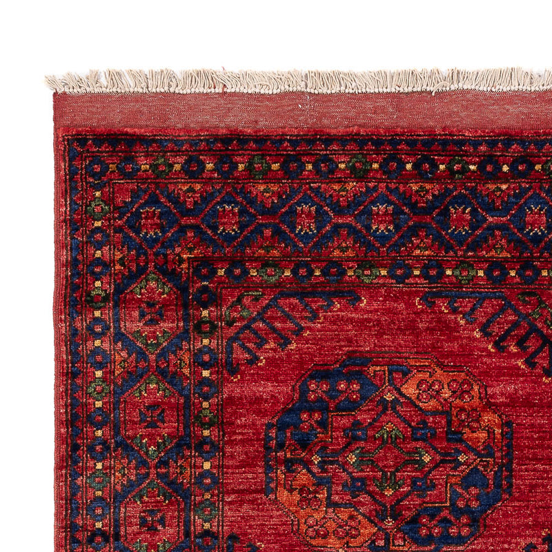 Tapis afghan - Kunduz - 204 x 151 cm - rouge