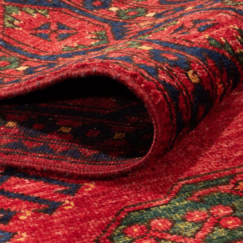 Tapis afghan - Kunduz - 204 x 151 cm - rouge