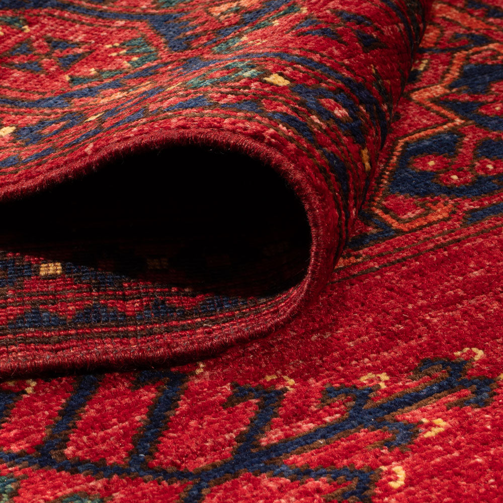 Tapis afghan - Kunduz - 200 x 155 cm - rouge