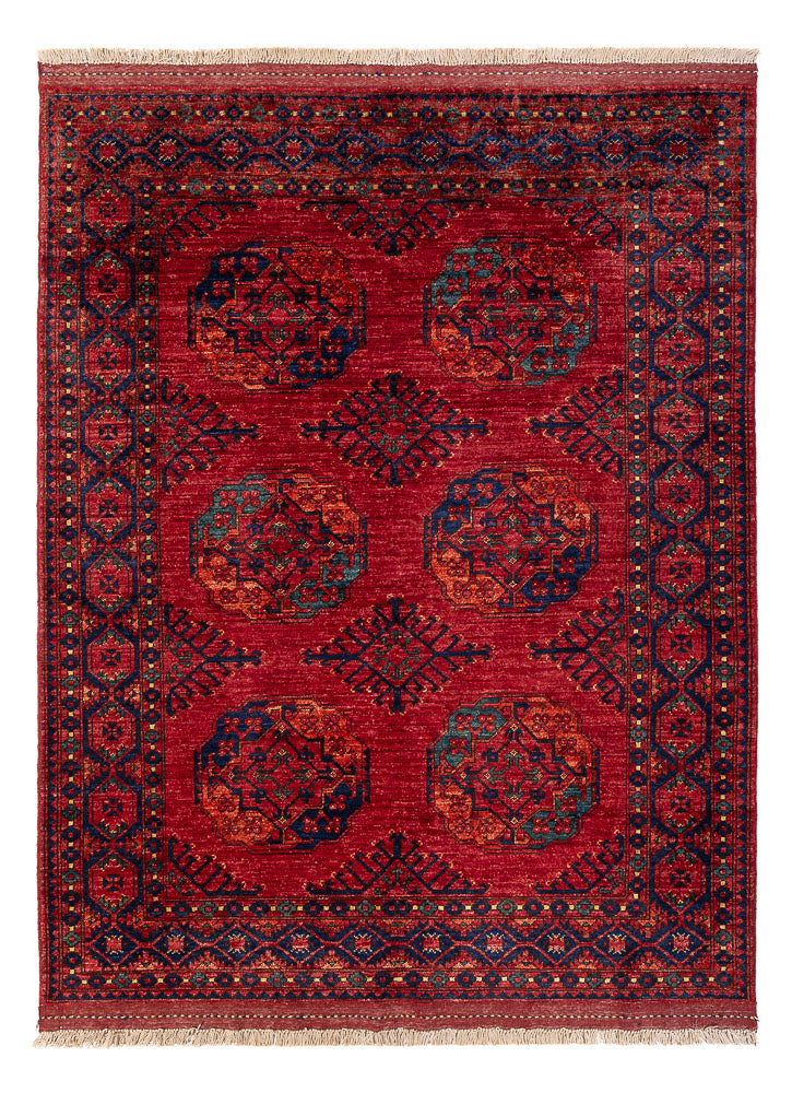 Tapis afghan - Kunduz - 200 x 155 cm - rouge