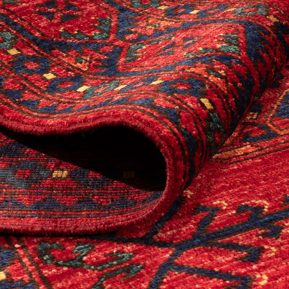 Tapis afghan - Kunduz - 200 x 155 cm - rouge