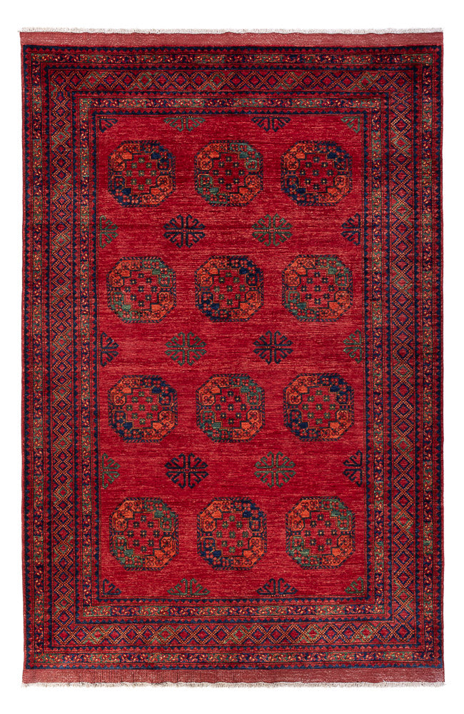Tapis afghan - Kunduz - 317 x 213 cm - rouge