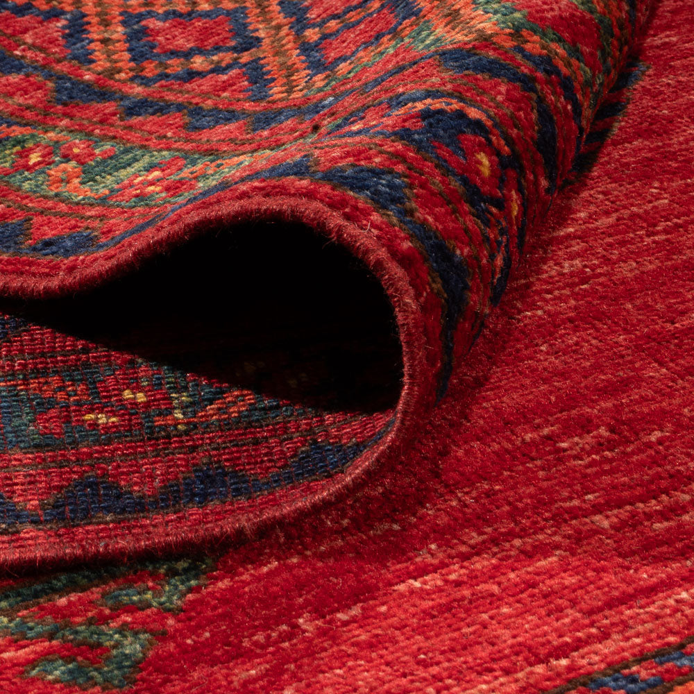 Tapis afghan - Kunduz - 317 x 213 cm - rouge