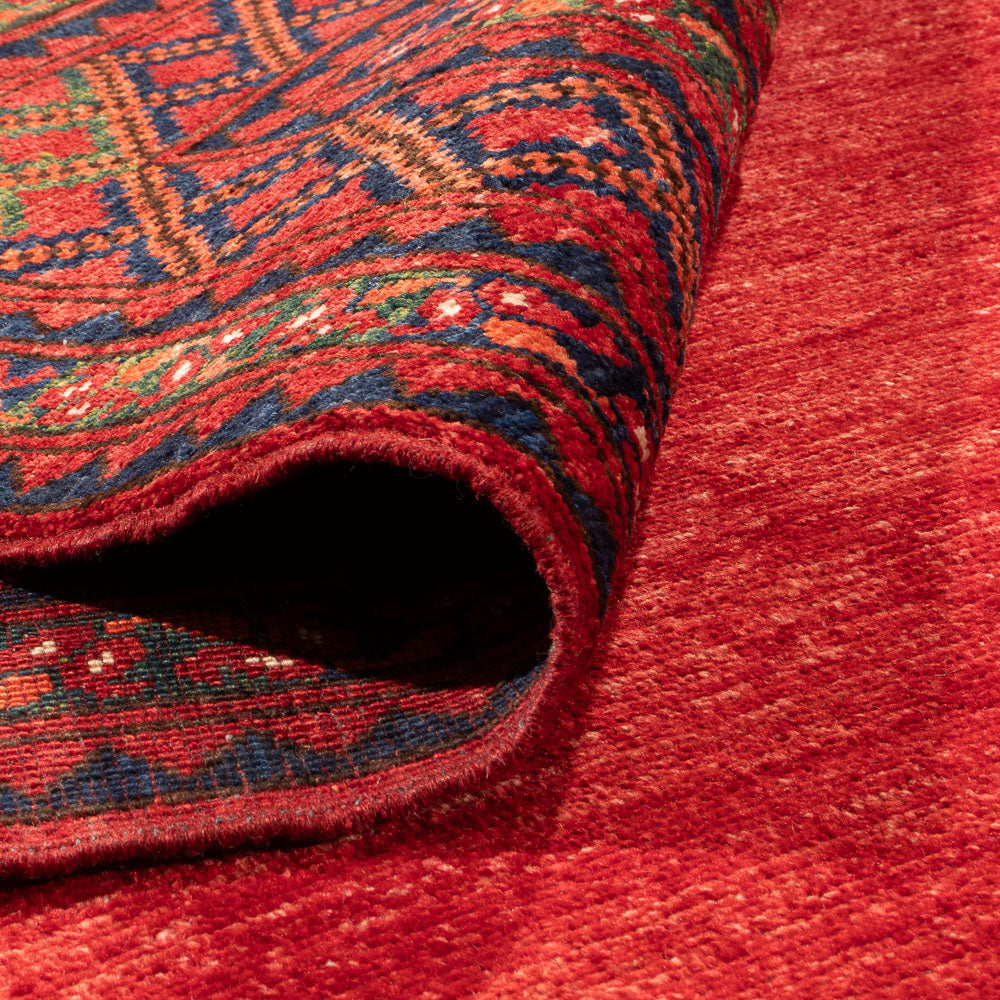 Tapis afghan - Kunduz - 305 x 204 cm - rouge