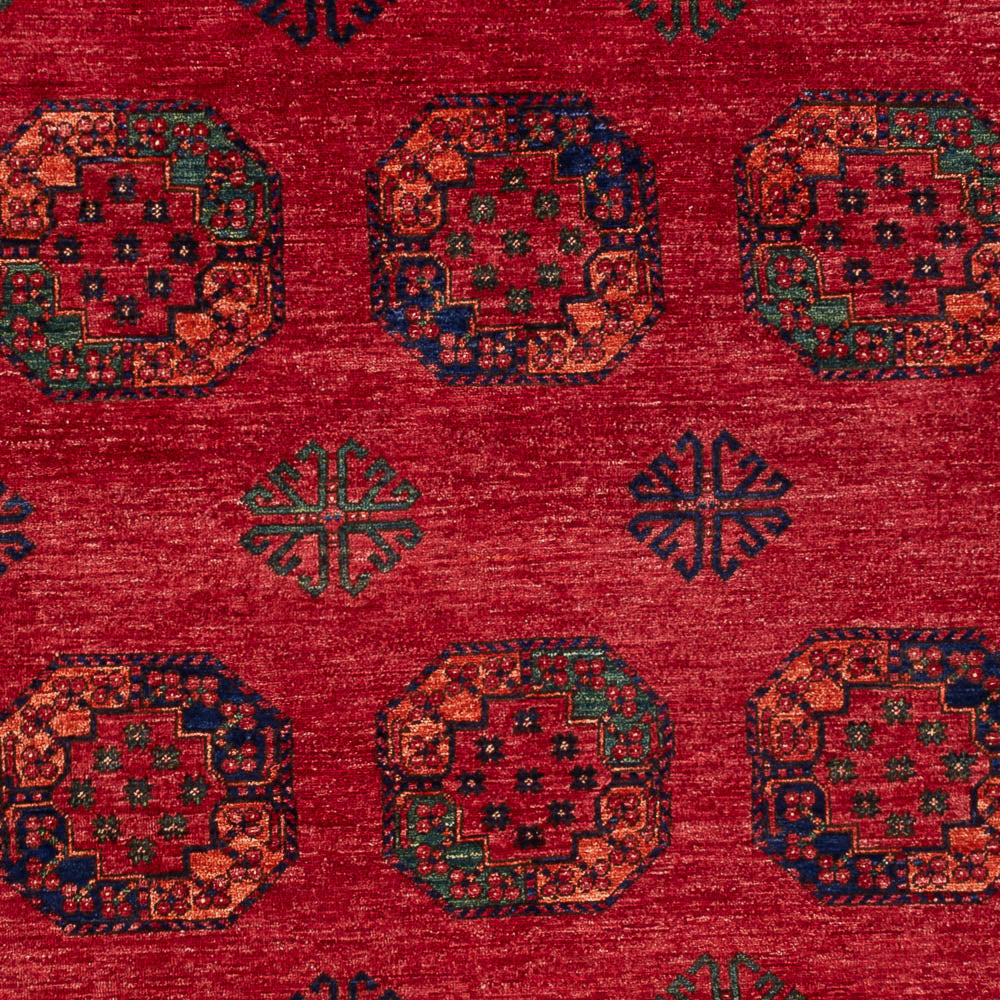 Tapis afghan - Kunduz - 298 x 201 cm - rouge