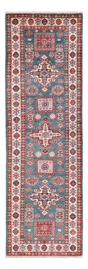 Tapis de couloir Tapis Ziegler - Kazak - 253 x 78 cm - bleu foncé