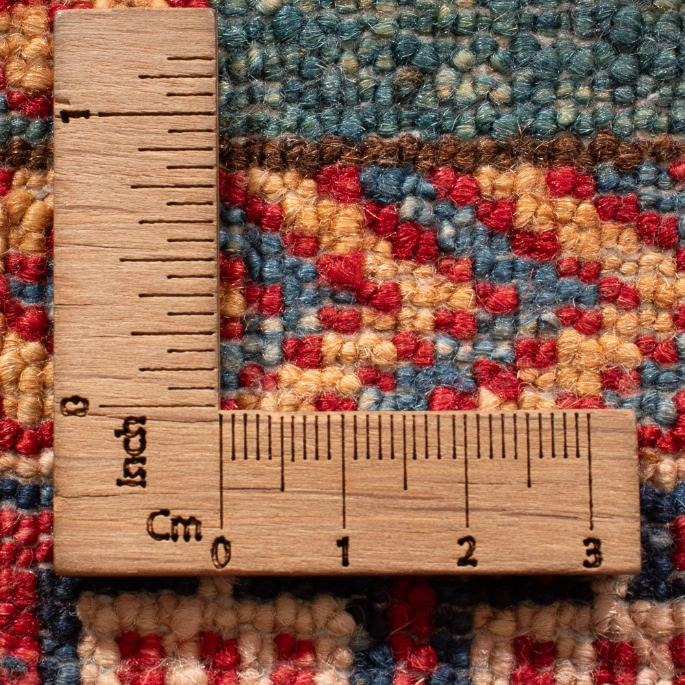 Tapis de couloir Tapis Ziegler - Kazak - 253 x 78 cm - bleu foncé