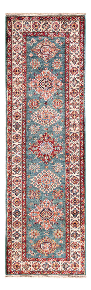 Tapis de couloir Tapis Ziegler - Kazak - 247 x 75 cm - bleu foncé