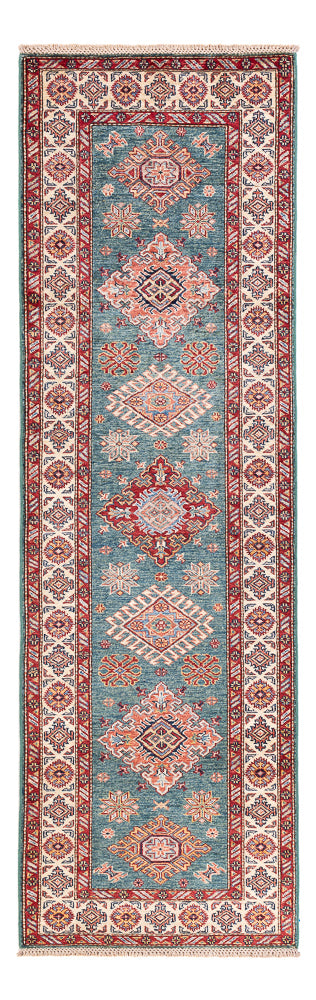 Tapis de couloir Tapis Ziegler - Kazak - 247 x 75 cm - bleu foncé