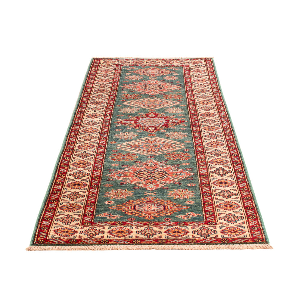 Tapis de couloir Tapis Ziegler - Kazak - 247 x 75 cm - bleu foncé