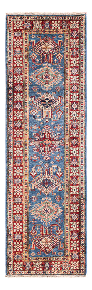 Tapis de couloir Tapis Ziegler - Kazak - 242 x 73 cm - bleu