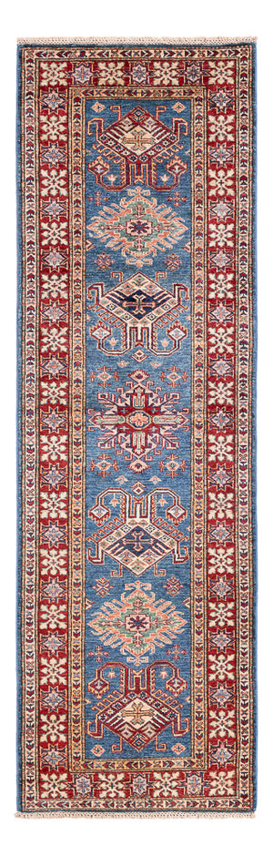 Tapis de couloir Tapis Ziegler - Kazak - 242 x 73 cm - bleu