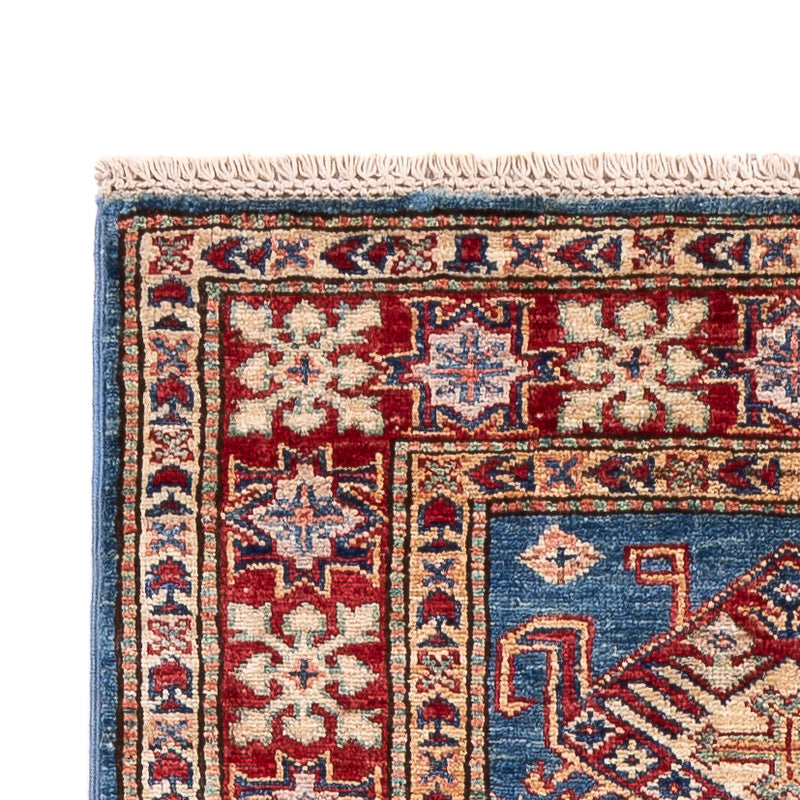 Tapis de couloir Tapis Ziegler - Kazak - 242 x 73 cm - bleu