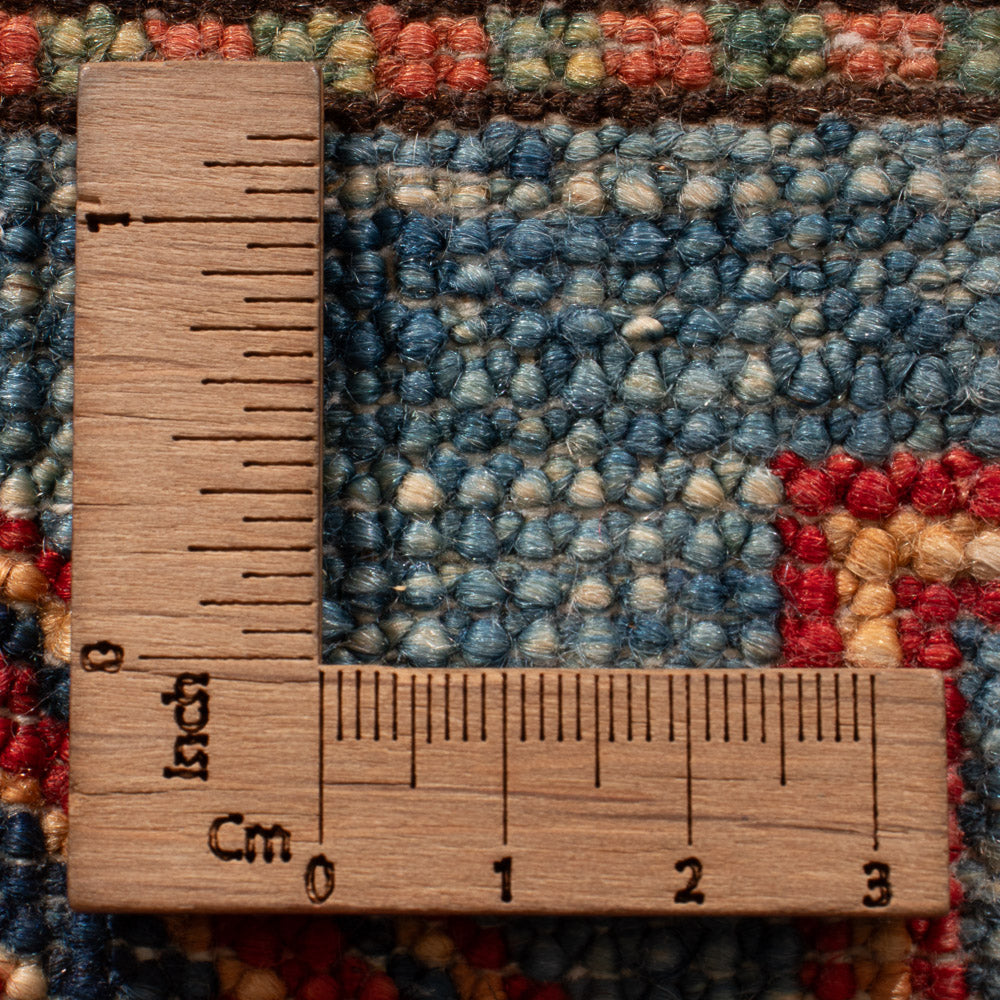 Tapis de couloir Tapis Ziegler - Kazak - 242 x 73 cm - bleu