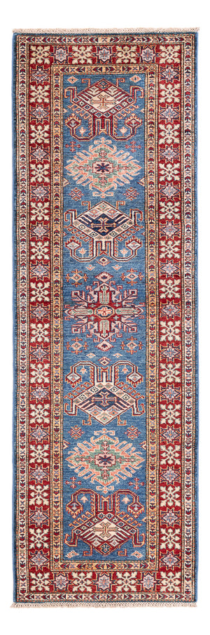 Tapis de couloir Tapis Ziegler - Kazak - 240 x 75 cm - bleu