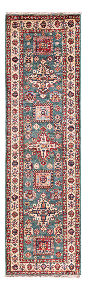 Tapis de couloir Tapis Ziegler - Kazak - 253 x 79 cm - vert foncé