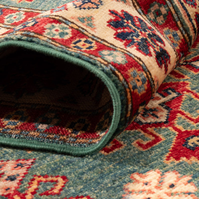 Tapis de couloir Tapis Ziegler - Kazak - 253 x 79 cm - vert foncé