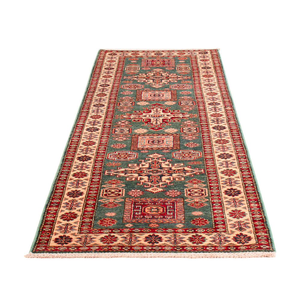 Tapis de couloir Tapis Ziegler - Kazak - 253 x 79 cm - vert foncé