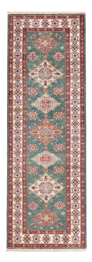 Tapis de couloir Tapis Ziegler - Kazak - 242 x 78 cm - vert
