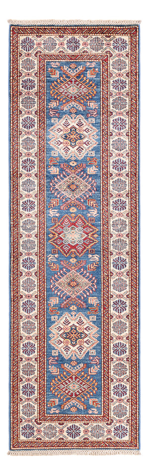 Tapis de couloir Tapis Ziegler - Kazak - 246 x 75 cm - bleu
