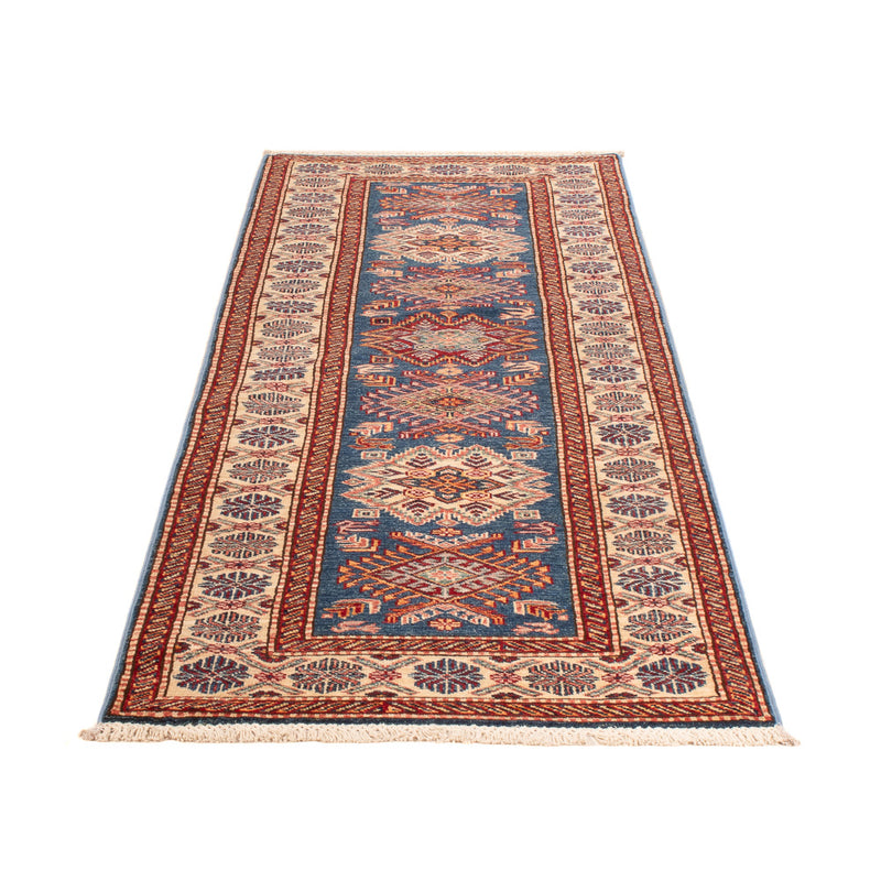 Tapis de couloir Tapis Ziegler - Kazak - 247 x 73 cm - bleu