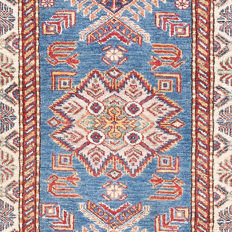 Tapis de couloir Tapis Ziegler - Kazak - 287 x 78 cm - bleu
