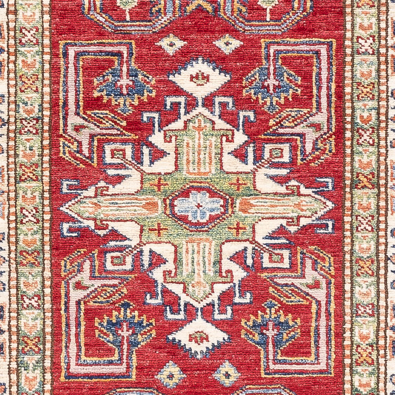 Tapis de couloir Tapis Ziegler - Kazak - 250 x 76 cm - rouge