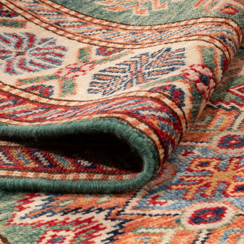 Tapis de couloir Tapis Ziegler - Kazak - 244 x 75 cm - vert clair