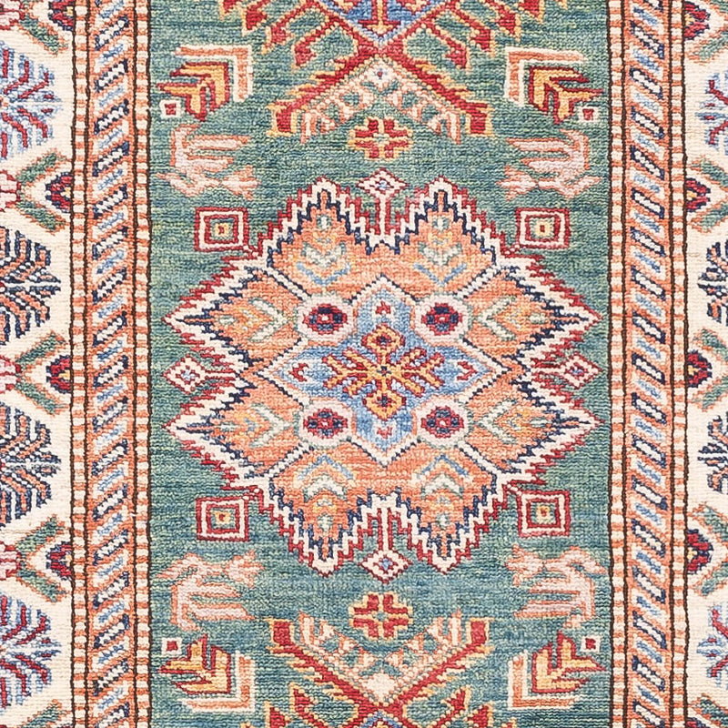 Tapis de couloir Tapis Ziegler - Kazak - 243 x 72 cm - vert clair